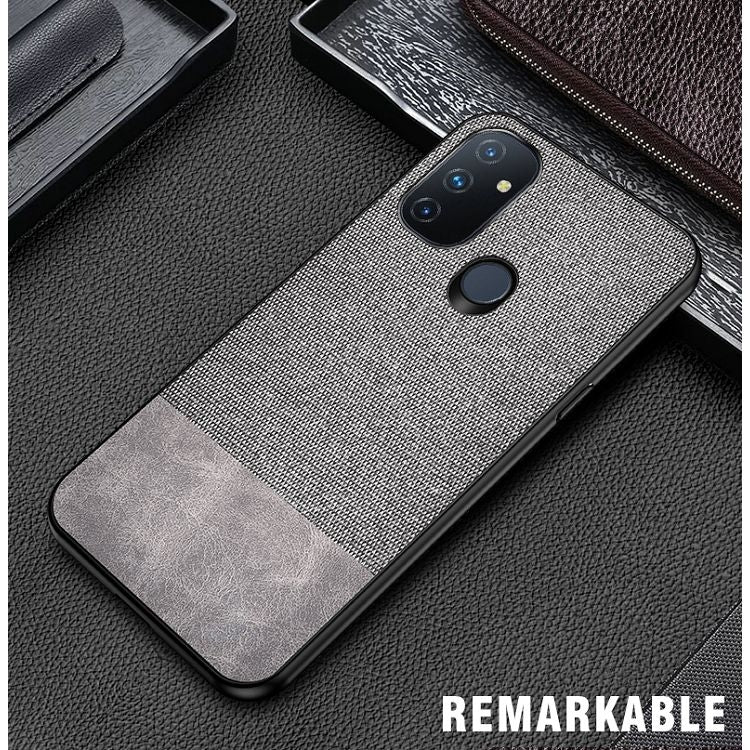 For OnePlus Nord N100 Shockproof Splicing PU + Cloth Protective Case