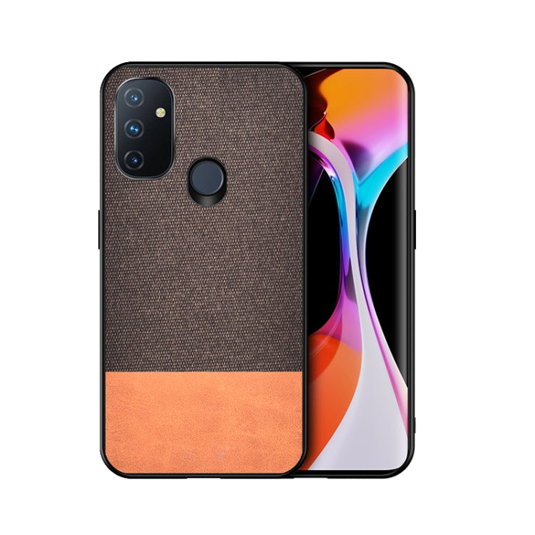 For OnePlus Nord N100 Shockproof Splicing PU + Cloth Protective Case