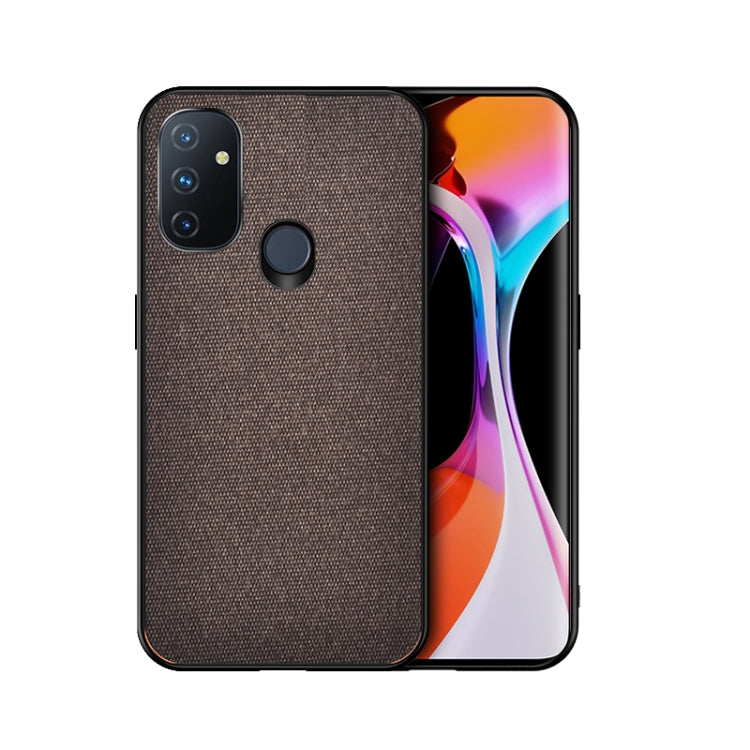For OnePlus Nord N100 Shockproof Splicing PU + Cloth Protective Case