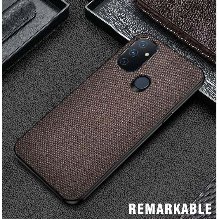 For OnePlus Nord N100 Shockproof Splicing PU + Cloth Protective Case