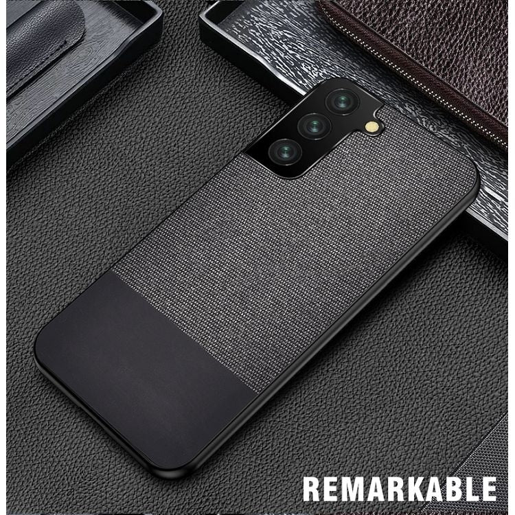 For Samsung Galaxy S21 5G Shockproof Splicing PU + Cloth Protective Case