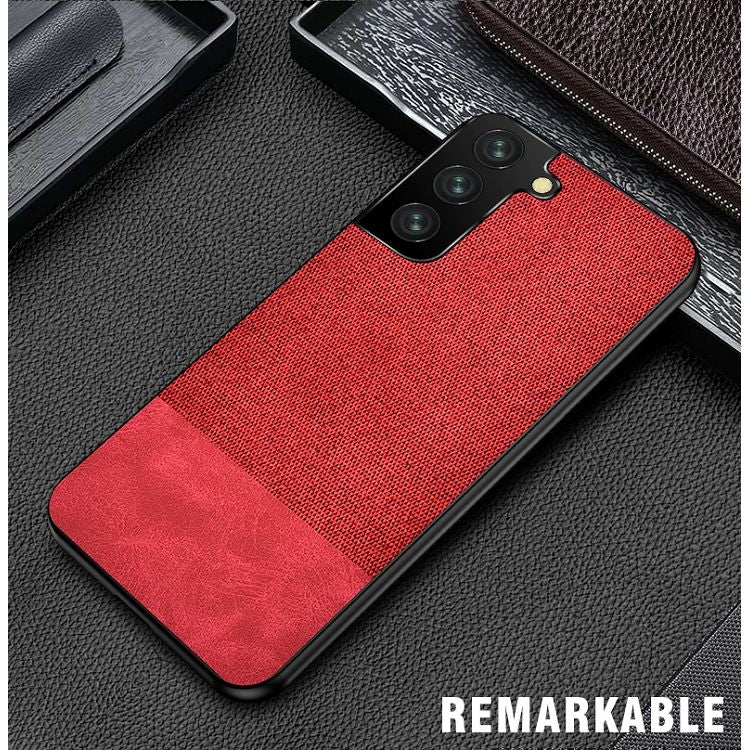 For Samsung Galaxy S21 5G Shockproof Splicing PU + Cloth Protective Case