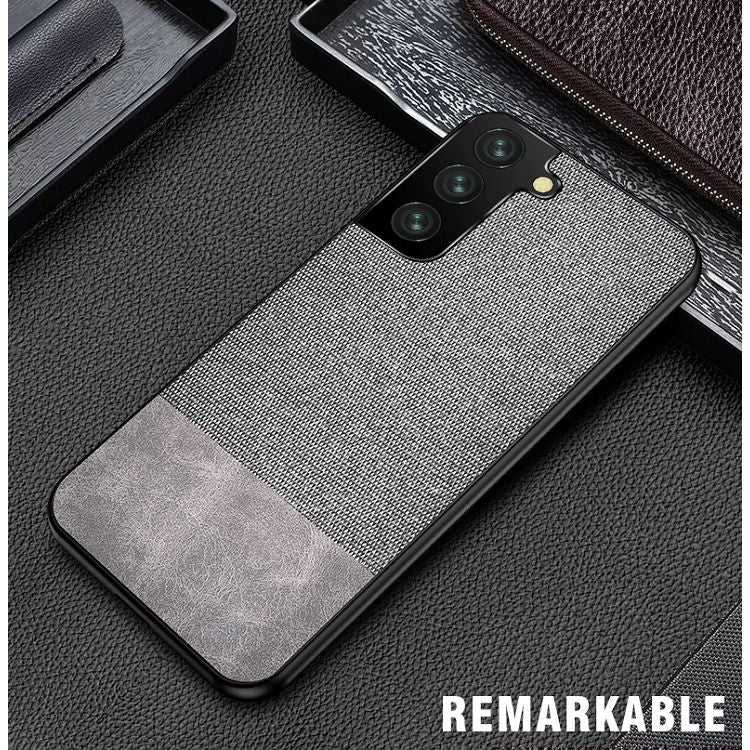 For Samsung Galaxy S21+ 5G Shockproof Splicing PU + Cloth Protective Case