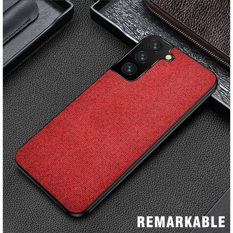 For Samsung Galaxy S21 Ultra 5G Shockproof Splicing PU + Cloth Protective Case