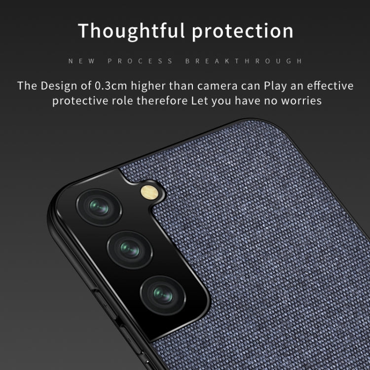 For Samsung Galaxy S21 Ultra 5G Shockproof Splicing PU + Cloth Protective Case
