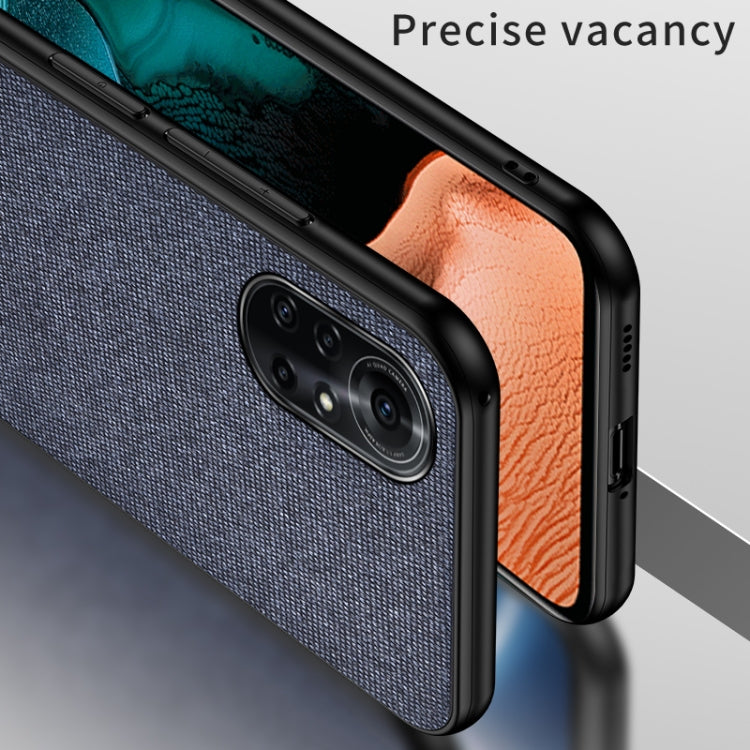 For Huawei Nova 8 Pro 5G Shockproof Splicing PU + Cloth Protective Case