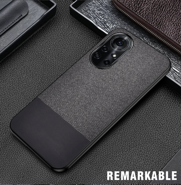 For Huawei Nova 8 Pro 5G Shockproof Splicing PU + Cloth Protective Case