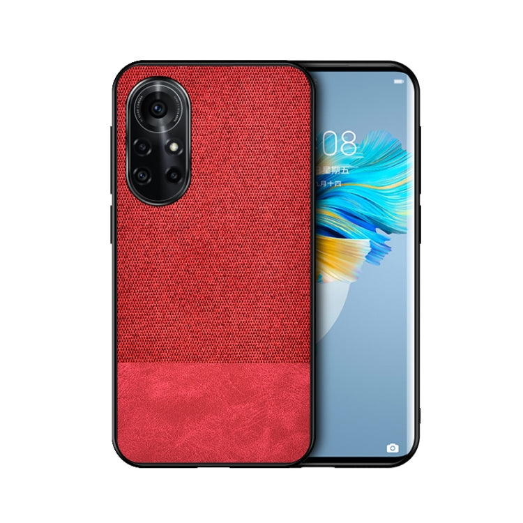 For Huawei Nova 8 Pro 5G Shockproof Splicing PU + Cloth Protective Case