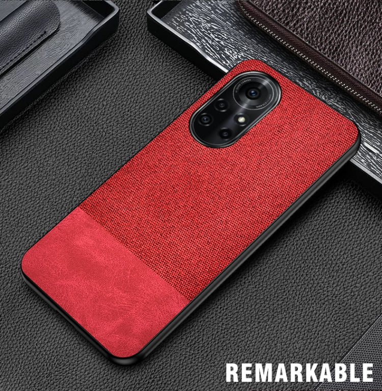 For Huawei Nova 8 Pro 5G Shockproof Splicing PU + Cloth Protective Case