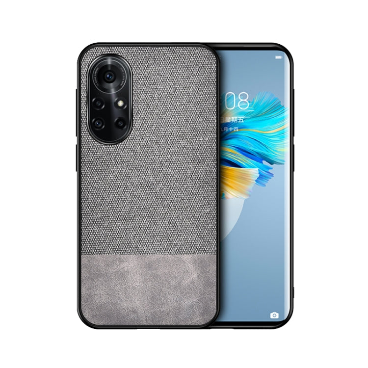 For Huawei Nova 8 Pro 5G Shockproof Splicing PU + Cloth Protective Case