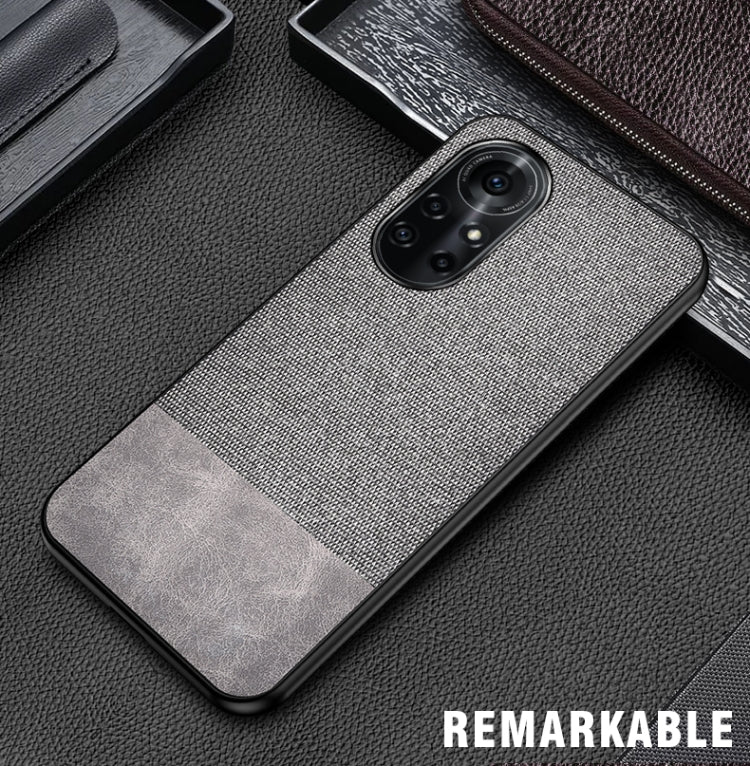 For Huawei Nova 8 Pro 5G Shockproof Splicing PU + Cloth Protective Case