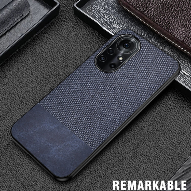 For Huawei Nova 8 Pro 5G Shockproof Splicing PU + Cloth Protective Case