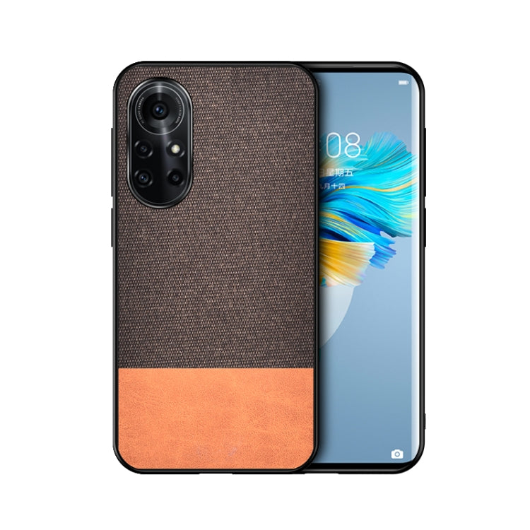 For Huawei Nova 8 Pro 5G Shockproof Splicing PU + Cloth Protective Case