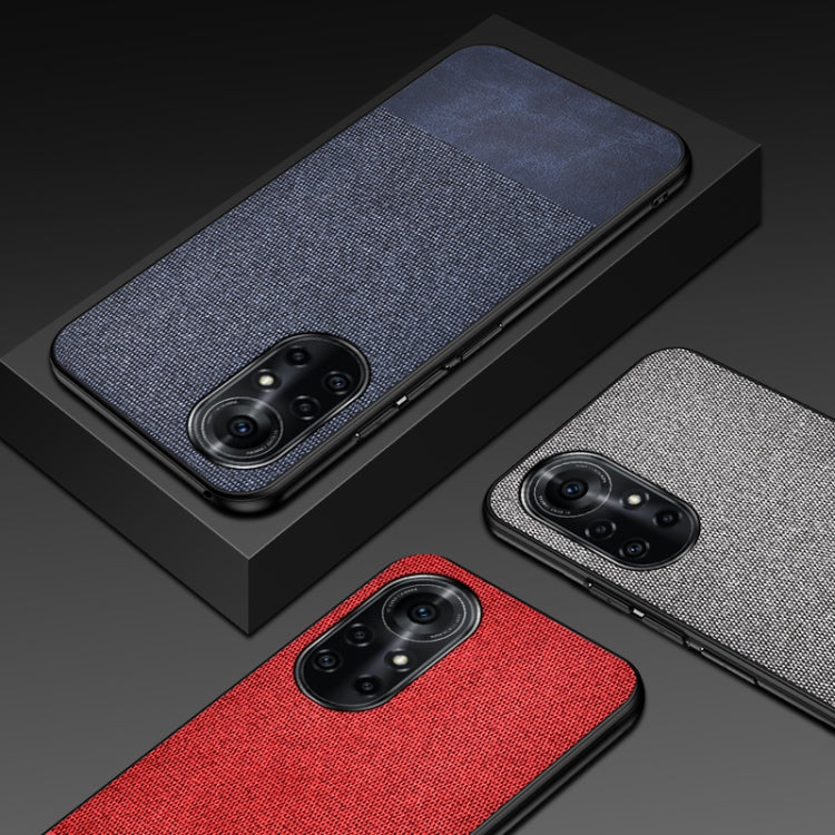 For Huawei Nova 8 Pro 5G Shockproof Splicing PU + Cloth Protective Case