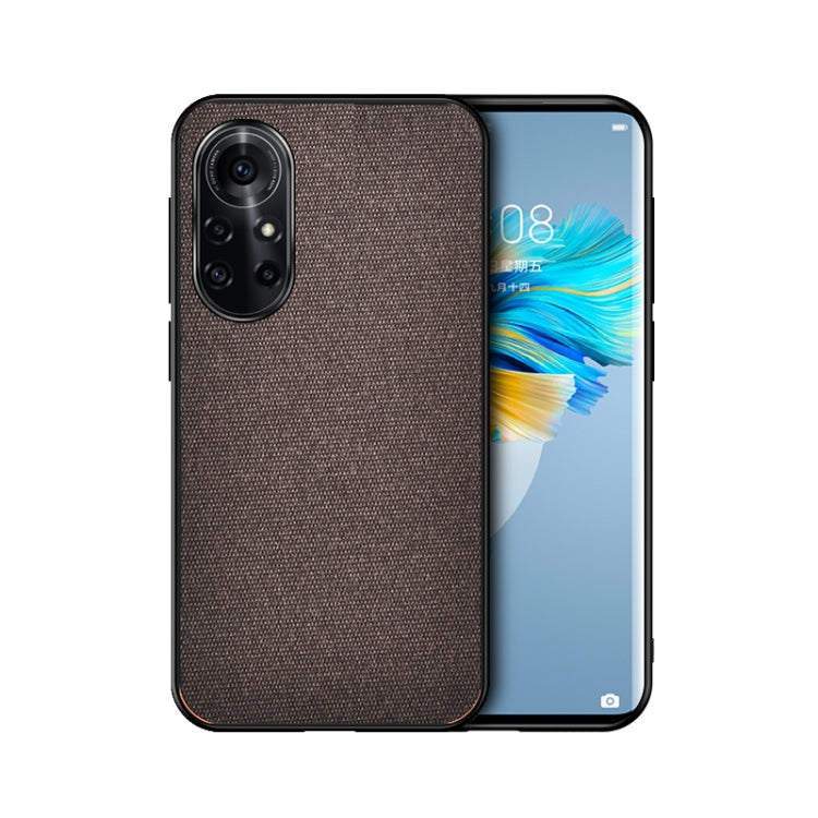 For Huawei Nova 8 Pro 5G Shockproof Splicing PU + Cloth Protective Case