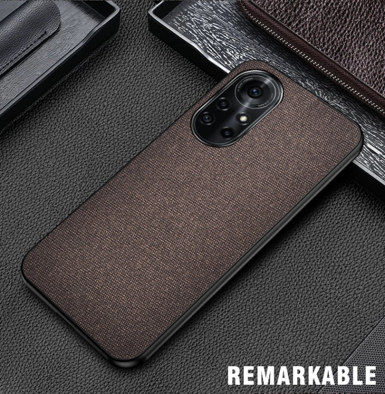 For Huawei Nova 8 Pro 5G Shockproof Splicing PU + Cloth Protective Case