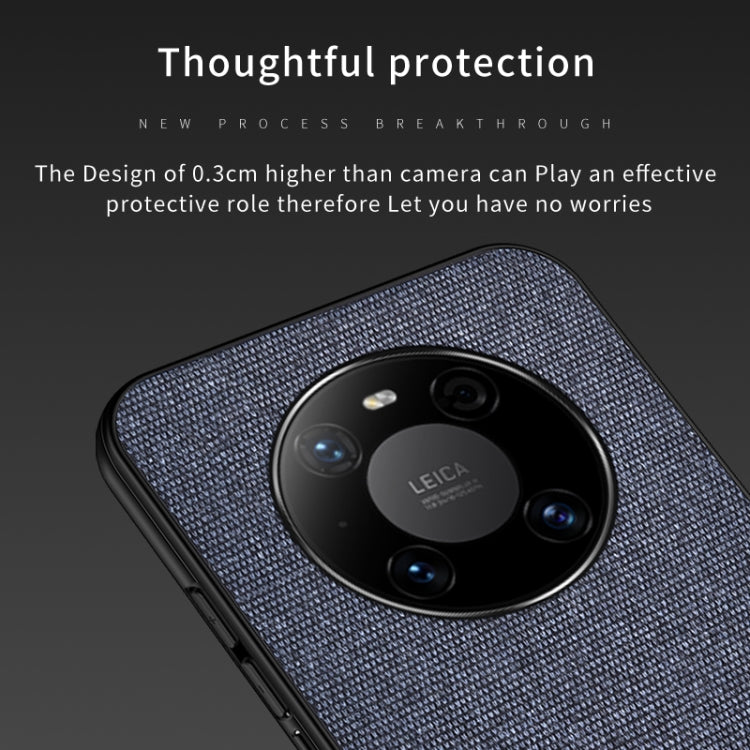 For Huawei Mate 40 Shockproof Splicing PU + Cloth Protective Case