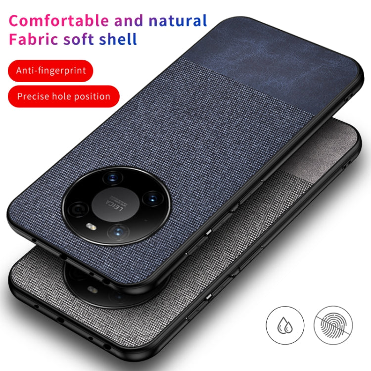 For Huawei Mate 40 Shockproof Splicing PU + Cloth Protective Case