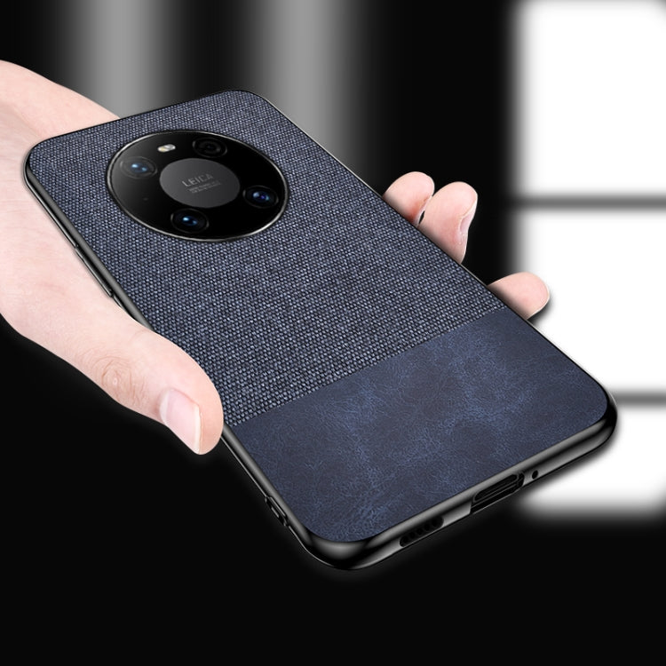 For Huawei Mate 40 Pro Shockproof Splicing PU + Cloth Protective Case