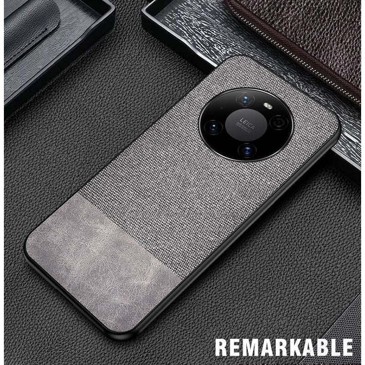 For Huawei Mate 40 Pro Shockproof Splicing PU + Cloth Protective Case