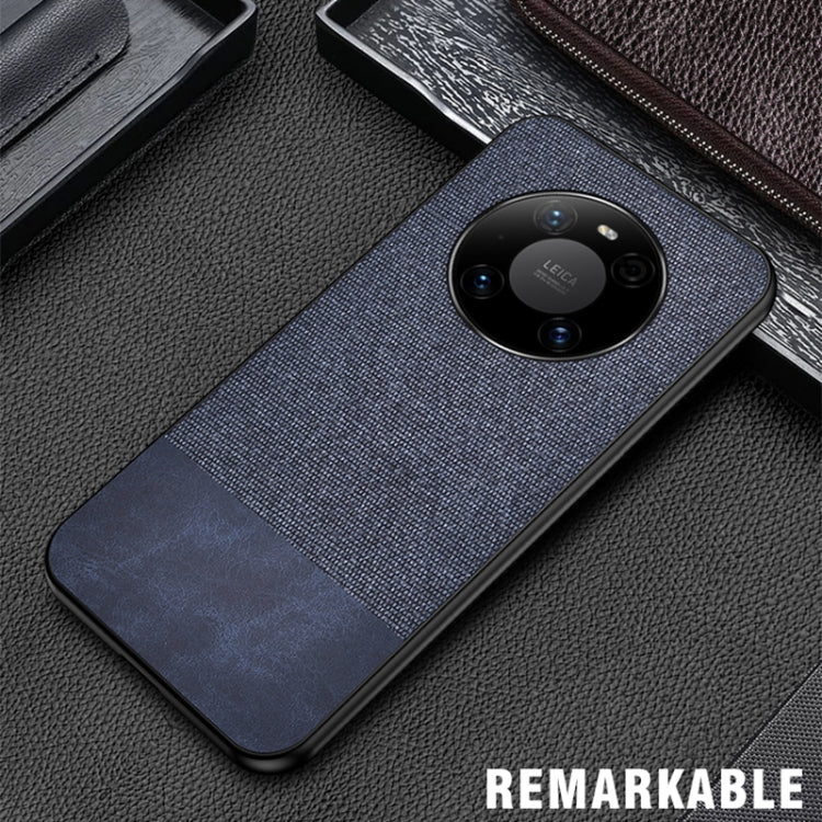 For Huawei Mate 40 Pro Shockproof Splicing PU + Cloth Protective Case