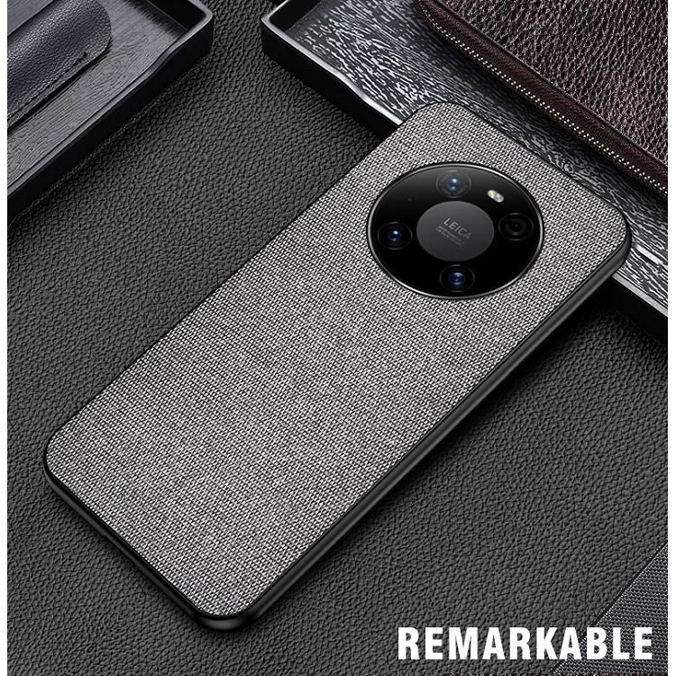 For Huawei Mate 40 Pro+ Shockproof Splicing PU + Cloth Protective Case