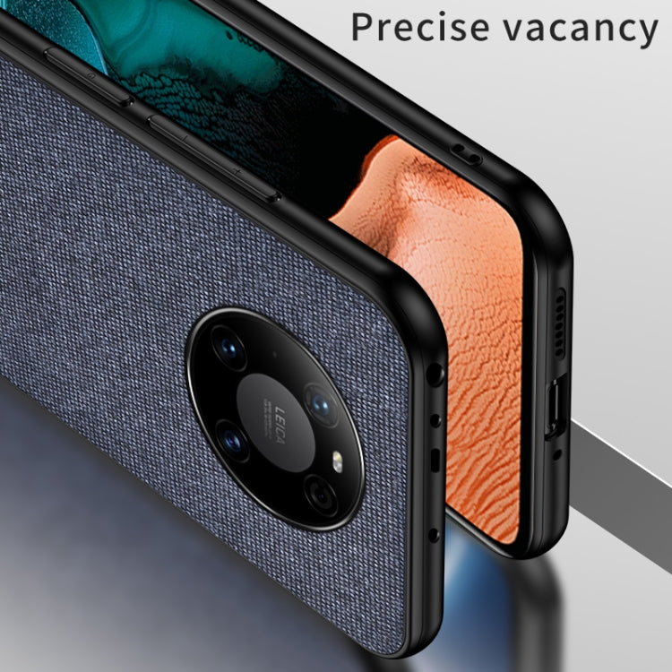 For Huawei Mate 40 Pro+ Shockproof Splicing PU + Cloth Protective Case