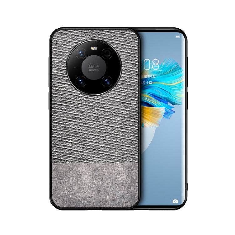 For Huawei Mate 40 Pro+ Shockproof Splicing PU + Cloth Protective Case