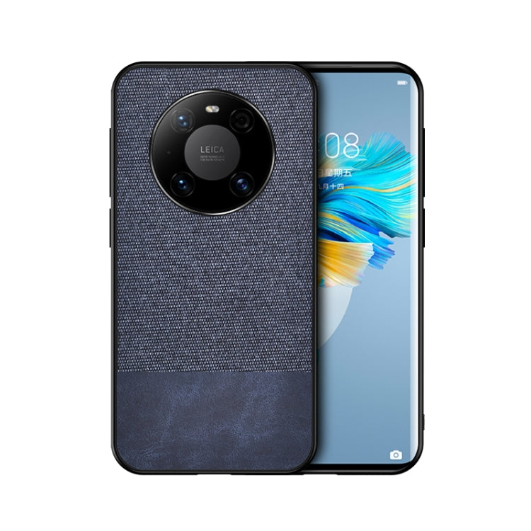 For Huawei Mate 40 Pro+ Shockproof Splicing PU + Cloth Protective Case
