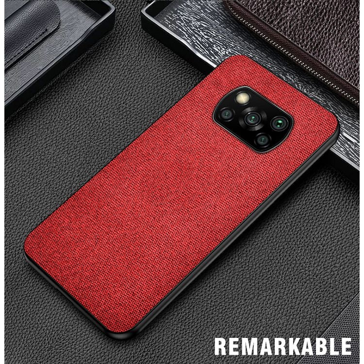 For Xiaomi Poco X3 NFC Shockproof Splicing PU + Cloth Protective Case