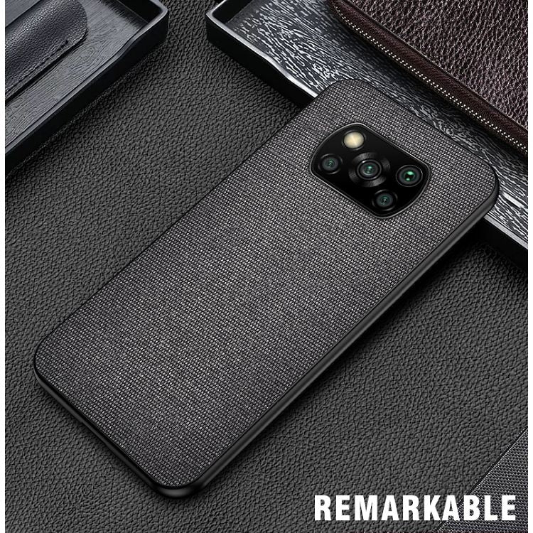 For Xiaomi Poco X3 NFC Shockproof Splicing PU + Cloth Protective Case