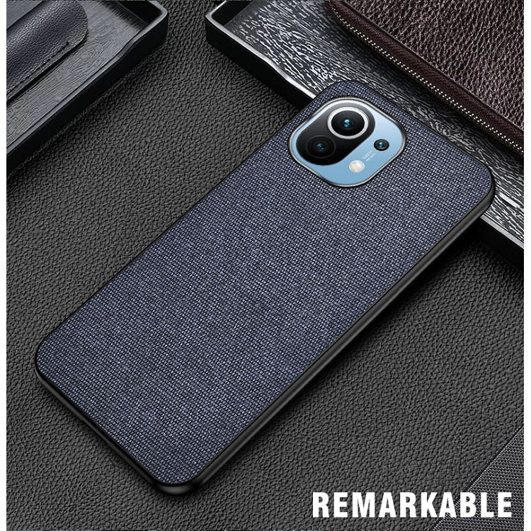 For Xiaomi Mi 11 Shockproof Splicing PU + Cloth Protective Case