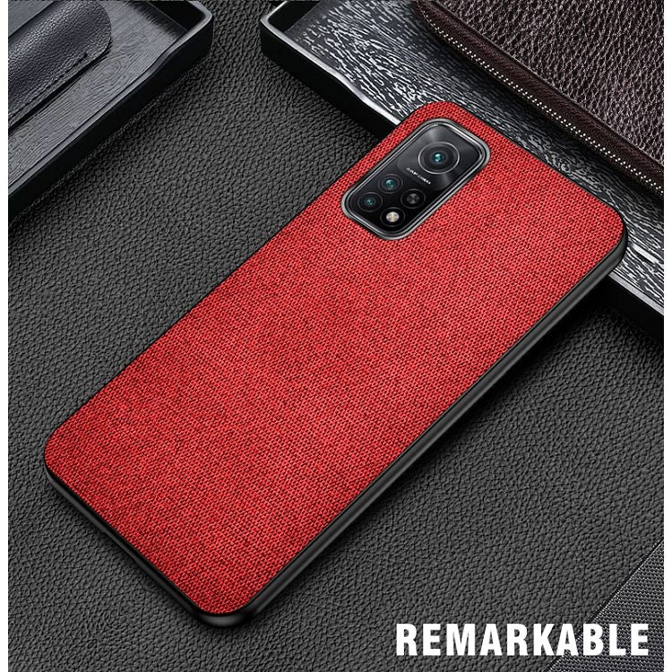 For Xiaomi Mi 10T 5G Shockproof Splicing PU + Cloth Protective Case