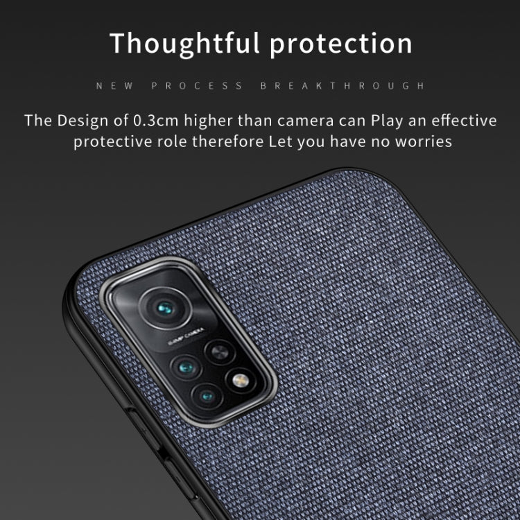 For Xiaomi Mi 10T 5G Shockproof Splicing PU + Cloth Protective Case