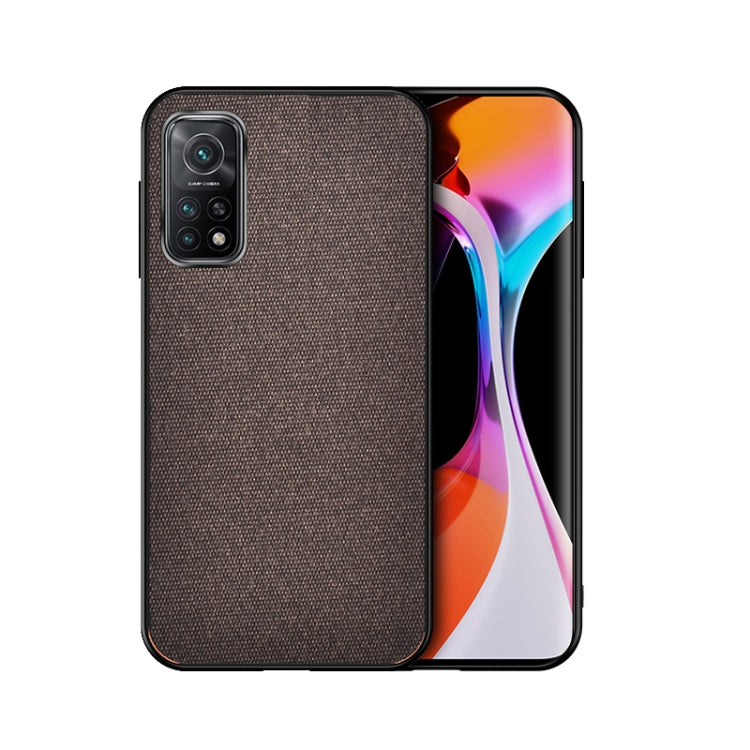 For Xiaomi Mi 10T 5G Shockproof Splicing PU + Cloth Protective Case