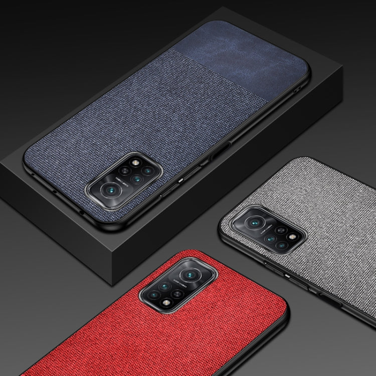 For Xiaomi Mi 10T Pro 5G Shockproof Splicing PU + Cloth Protective Case