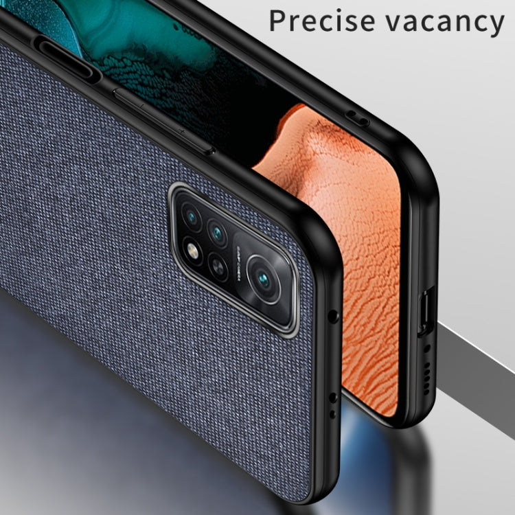 For Xiaomi Mi 10T Pro 5G Shockproof Splicing PU + Cloth Protective Case