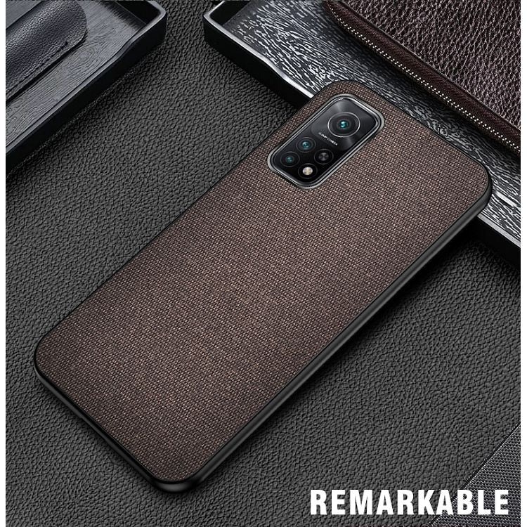 For Xiaomi Mi 10T Pro 5G Shockproof Splicing PU + Cloth Protective Case