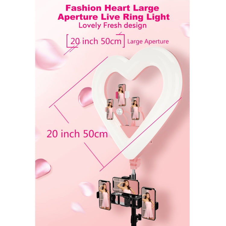 RK51 51cm Heart Shape Live Broadcast Beauty Ring Selfie Fill Light without Tripod