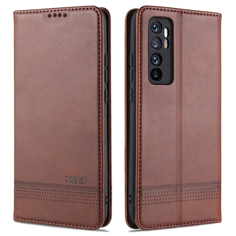 For Xiaomi Mi Note 10 Lite ZNS Magnetic Calf Texture Horizontal Flip Leather Case with Card Slots & Holder & Wallet