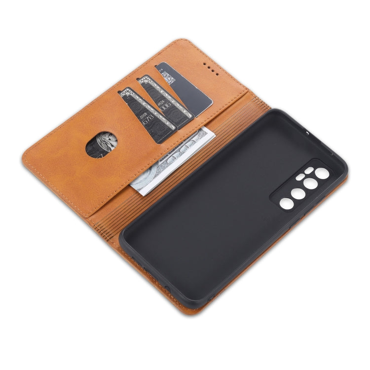 For Xiaomi Mi Note 10 Lite ZNS Magnetic Calf Texture Horizontal Flip Leather Case with Card Slots & Holder & Wallet