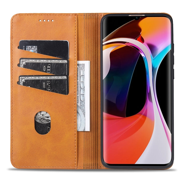 For Xiaomi Mi Note 10 Lite ZNS Magnetic Calf Texture Horizontal Flip Leather Case with Card Slots & Holder & Wallet