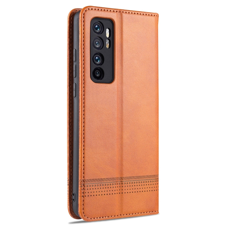 For Xiaomi Mi Note 10 Lite ZNS Magnetic Calf Texture Horizontal Flip Leather Case with Card Slots & Holder & Wallet