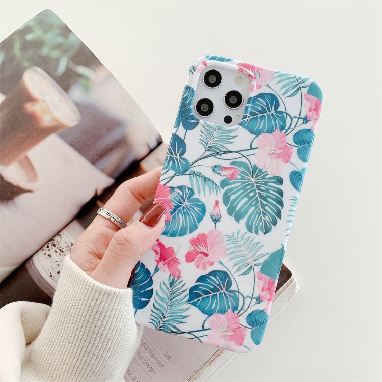 For iPhone 12 mini Colorful Flower Pattern TPU Protective Case