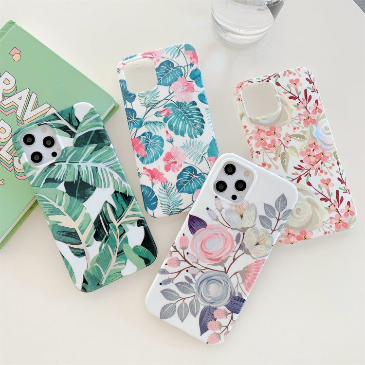 For iPhone 12 Pro Max Colorful Flower Pattern TPU Protective Case