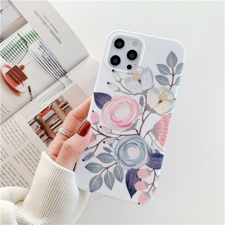 For iPhone 11 Pro Max Colorful Flower Pattern TPU Protective Case