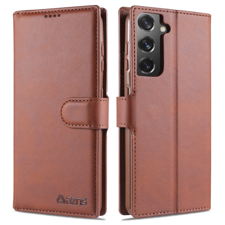For Samsung Galaxy S21 5G AZNS Calf Texture Horizontal Flip Leather Case with Holder & Card Slots & Wallet & Photo Frame