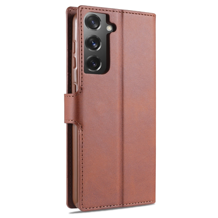 For Samsung Galaxy S21 5G AZNS Calf Texture Horizontal Flip Leather Case with Holder & Card Slots & Wallet & Photo Frame