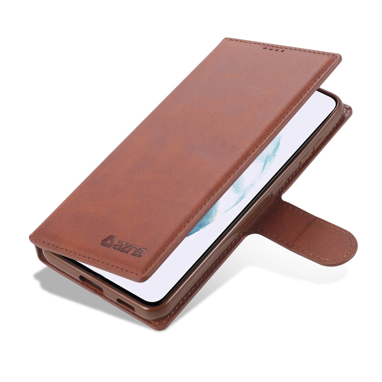 For Samsung Galaxy S21 5G AZNS Calf Texture Horizontal Flip Leather Case with Holder & Card Slots & Wallet & Photo Frame