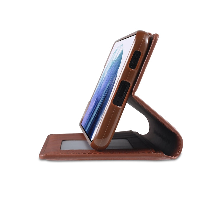 For Samsung Galaxy S21 5G AZNS Calf Texture Horizontal Flip Leather Case with Holder & Card Slots & Wallet & Photo Frame
